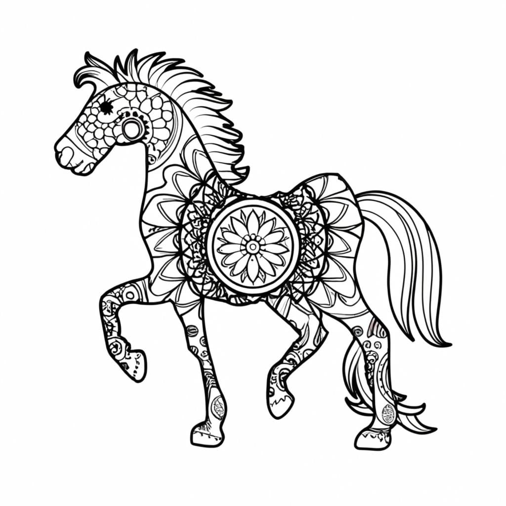 Mandalas Cheval 39